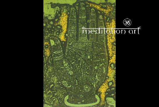 tantric hand art greeting card