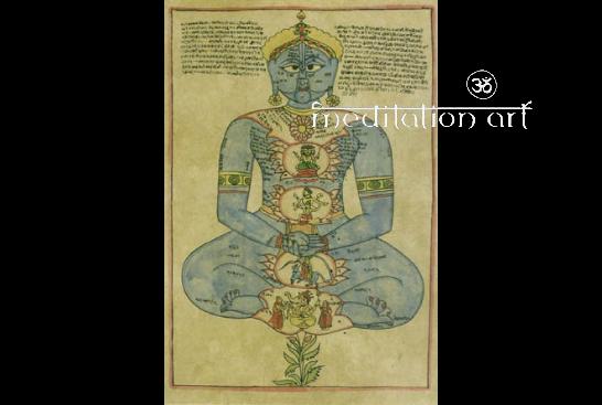 chakras meditation art greeting card