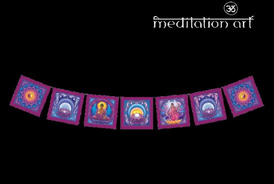 nirvana hand painted batik prayer flag