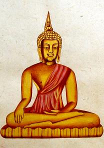 buddha original gouache art