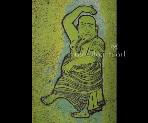 dancig buddha art lithograph from india